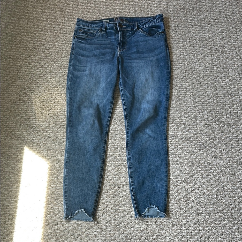 Kut from the Kloth Blue Ankle Cropped Jeans